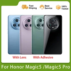 Original Real Grade A For Honor Magic5 Magic 5 Back Battery Cover PGT-AN10 Back Housing Camera Frame For Honor Magic 5 Pro