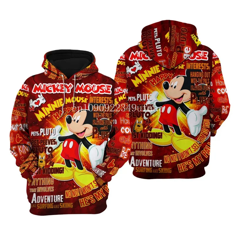 Sweats à capuche College 3D Disney Stitch pour hommes et enfants, style de rue décontracté, mode chaude, cadeau de Noël, automne et hiver, nouveau