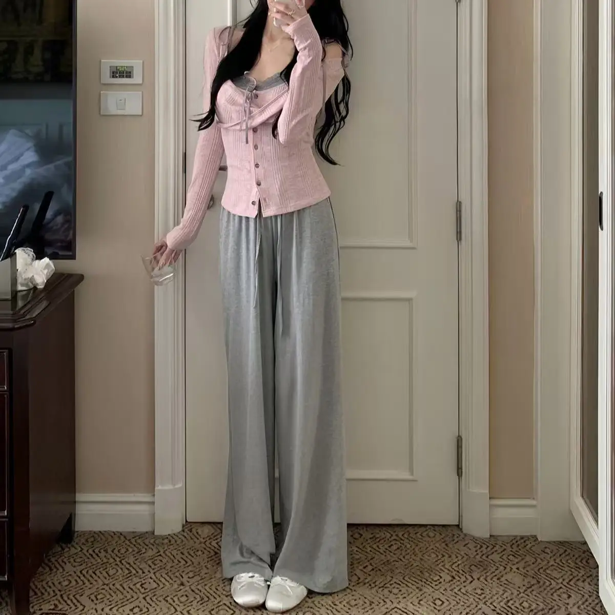 New in Matching Sets 3 Piece Set Korean Style Y2K Skirt Set Two Piece Set Sexy Outfits Women Pink Ladies Outfit Fall Spring view 6
