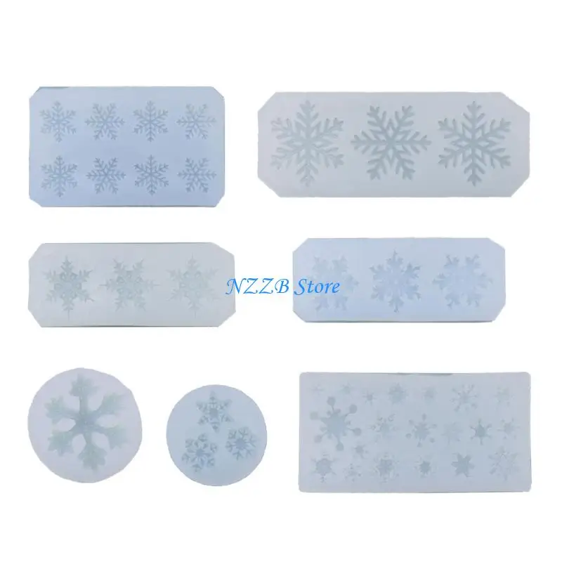 

T21F Snowflake Baking Mold Silicone Christmas Cake Decoration Baking Accessories