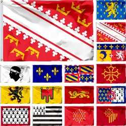France 23 State Alsace Flag Île-De-France and Midi-Pyrénées 21X14CM 45X30CM 3X5FT Limousin Corsica Languedoc-Roussillon Banner