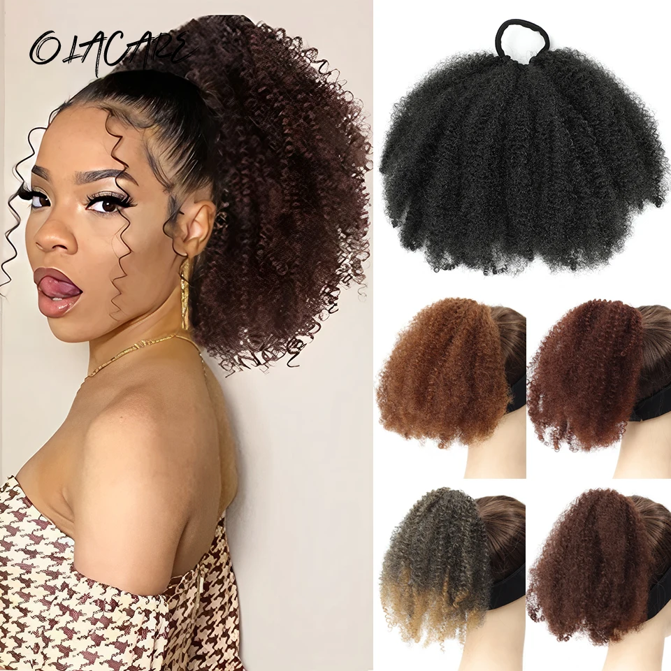 

Эластичный хвост с резинкой, удлиненный на 10 дюймов, короткий африканский вьющийся хвост, африканский женский пушистый хвост, синтетический парик