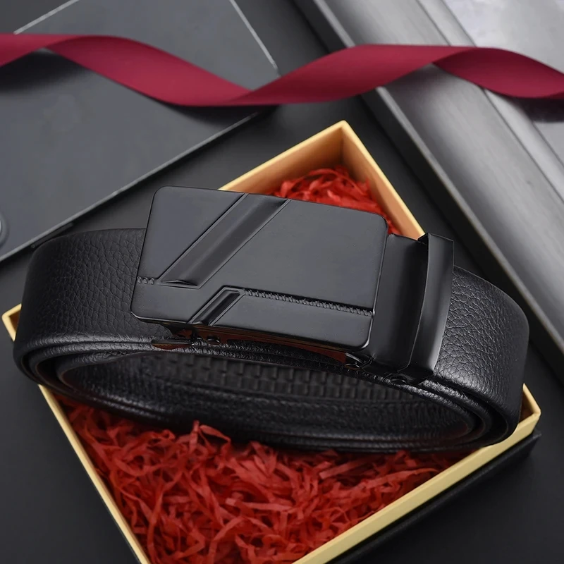 Fashion Business Men's Belt Genuine Luxury Brand Belt Metal Buckle Belt High-Quality PU Leather Soft Belt With Cargo Pants Jeans