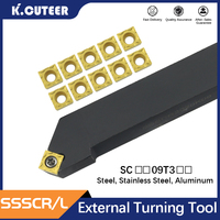 SSSCR1616H09 Square Handle Bar SSSCR2525M12 Cutter Adapter Indexable Carbide Insert SCMT CNC Lathe External Turning Tools