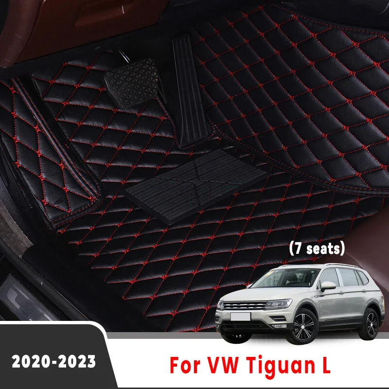 

For VW Volkswagen Tiguan L 2020 2021 2022 2023 (7 Seater) Car Floor Mats Accessories Styling Carpets Protect Interior Auto Parts