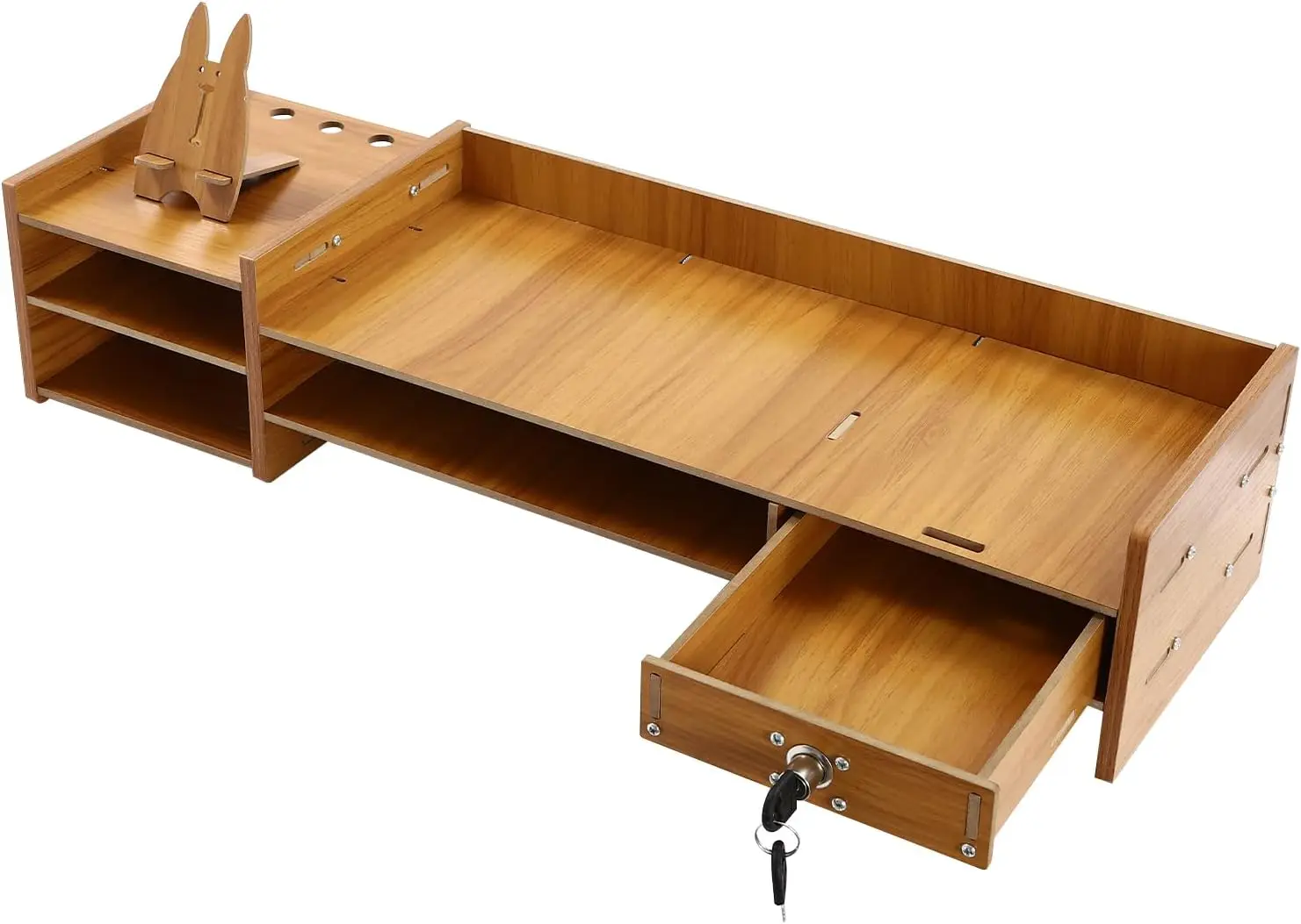 Computer Monitor Stand with Drawer ﻿Durable Space Saving Monitor Stand Riser Multi-Purpose Desktop Storage Stand