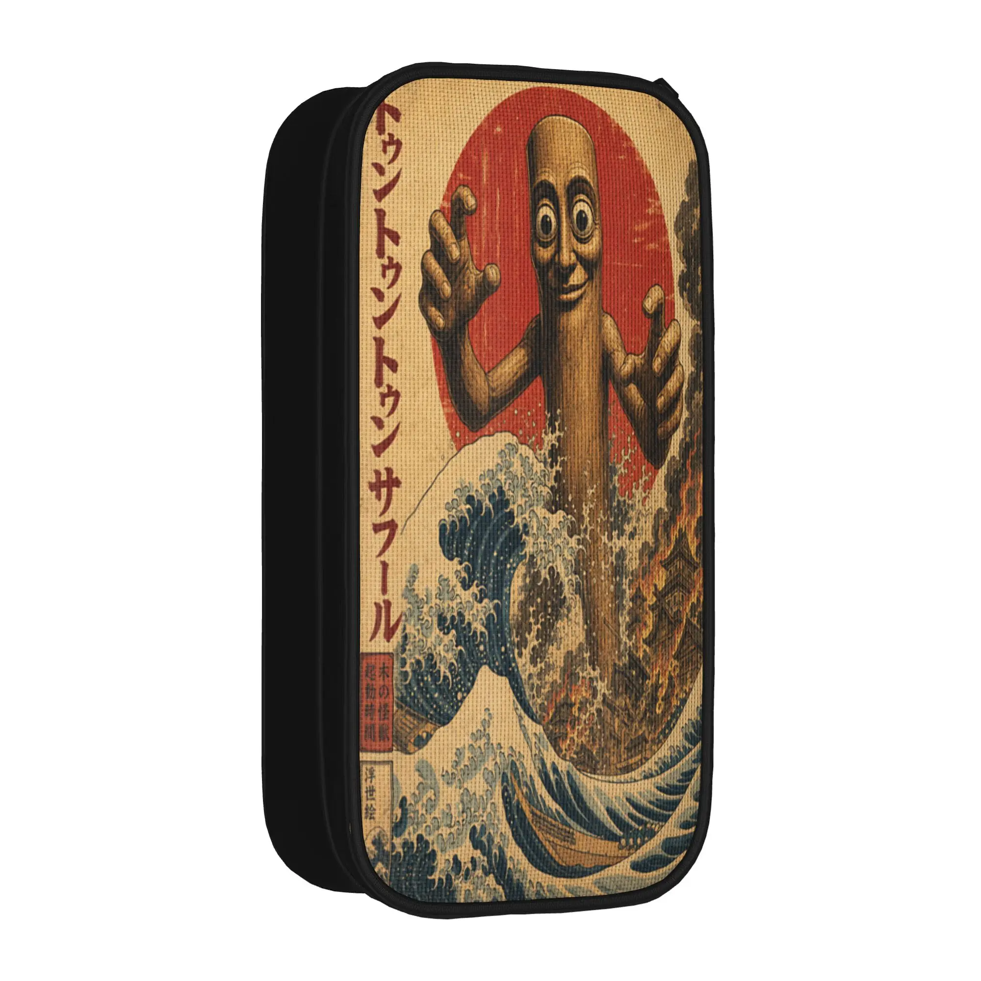 Tung Tung Tung Sahur Japanese Poster Brainrot Meme Pencil Case Zipper Pen Box Girls Boys Lovely Large School Pencil Cases