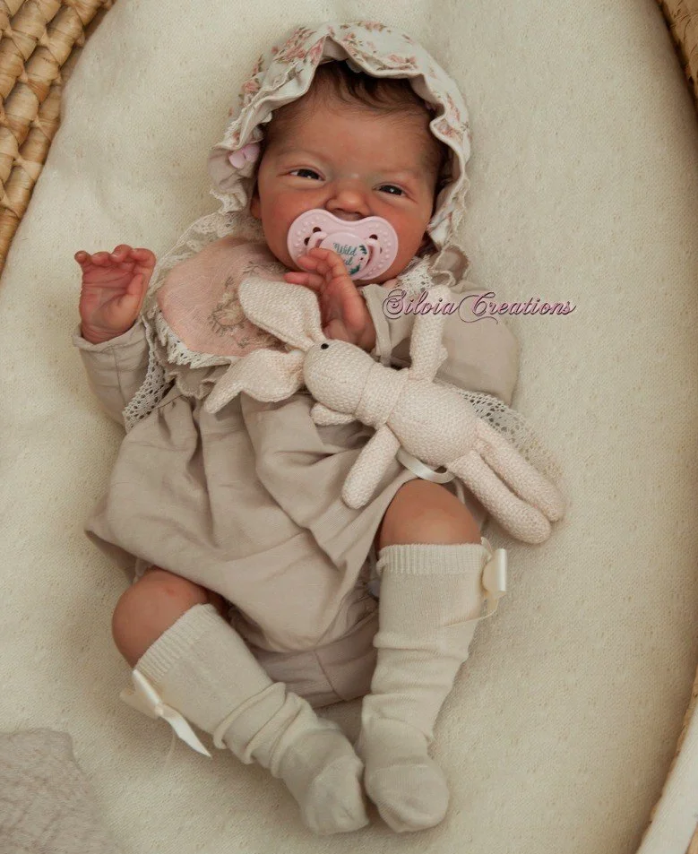 NPK 20Inch Handicraft Enthusiast Uncolor DIY Doll Kit Reborn Charlie Fresh Color Blank Doll Parts with Cloth Body and Eyes
