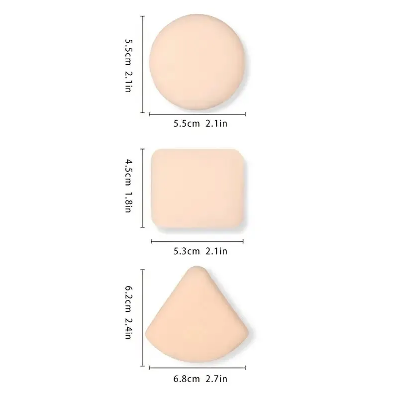 3PCS Cosmetics Puff Makeup Sponge Soft Foundation Make-up Powder Beauty Tools Women\'s Makeup Accessories Dry Moisture