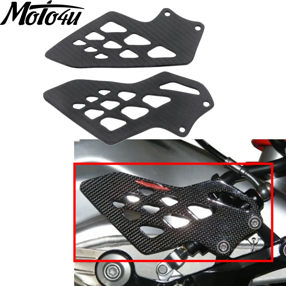 100% Carbon Fiber Motorcycle Heel Plates Heel Guards Twill For BMW S1000RR 2009 2010 2011 2012 2013 2014 2015 2016 2017 2018