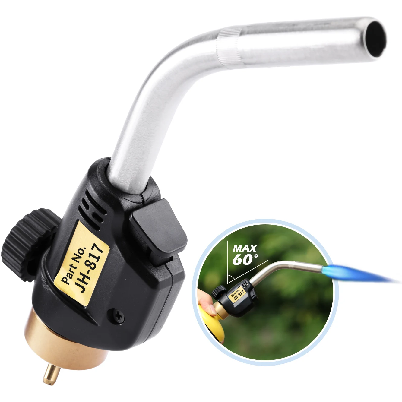 High Intensity Propane Torch Head, Trigger Start Gas Torch, Map Gas Torch Kit for Propane, MAPP MAP/PRO，Solding, Welding Brazing