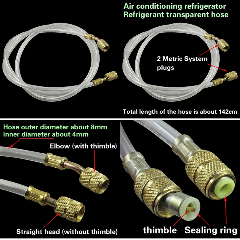 Air Conditioning Fluoride Hose Add Fluoride Tube Transparent Tool Parts Air Conditioning Fluorine Refrigerant view 4