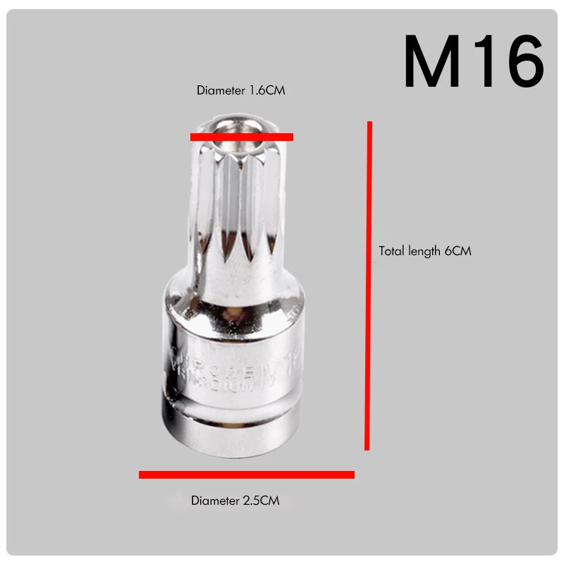 8MM Square Head Drain Plug Socket M16 S17 S8 with 1/2\'\' 3/8\'\' Drive, Oil Drain Plugs Removal Tool Key Socket Oil Sump Spanner