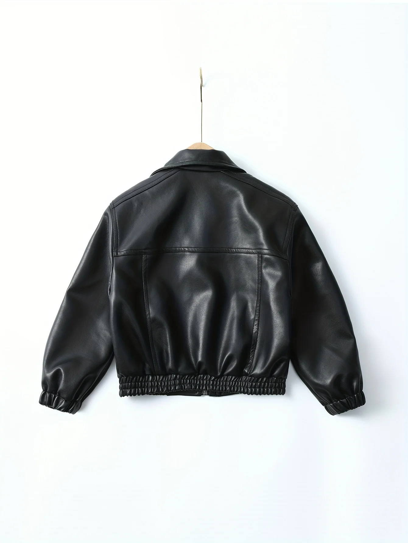 Spring Autumn Boys Leather Jackets Classics Solid Color Kids Clothing Casual Motorcycle Style Coats