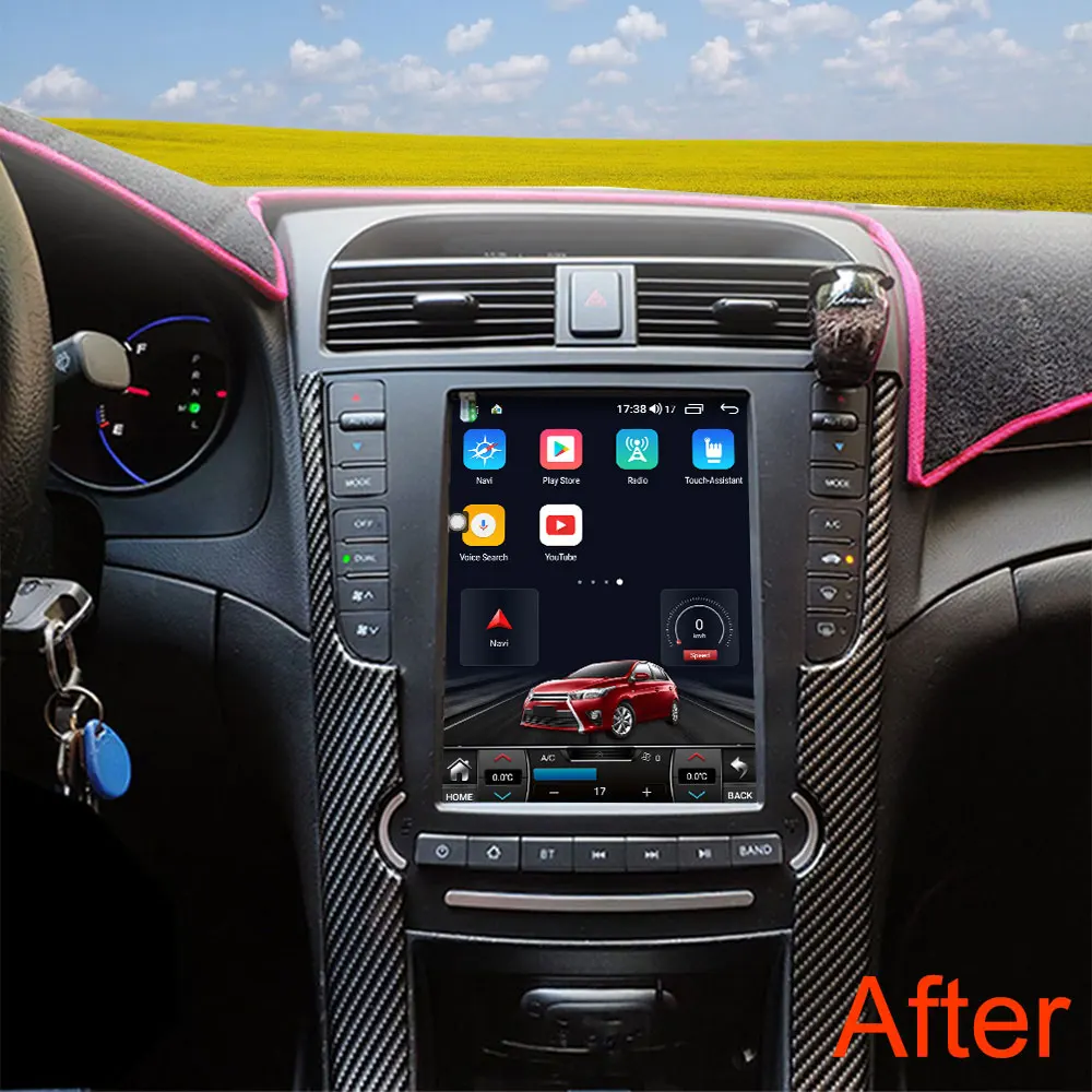 For 4+64 Multimedia Car DVD Player With GPS Navigation Android Stereo BT Wifi 4G Headunits Carplay Honda Acura TL004 2005-200