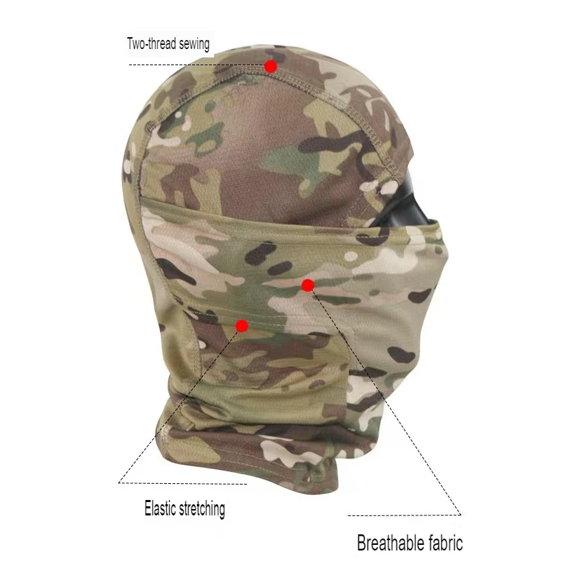 Cagoule de Camouflage pour cyclisme, masque complet pour Sports de plein air, chasse, randonnée, ski, casque de moto, casquette intérieure