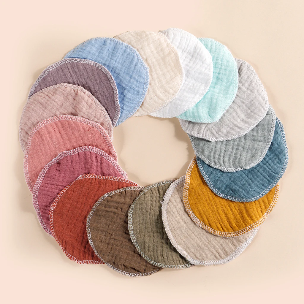Cloth Pad Reusable - 1 ペアの再利用可能な純綿アンチオーバーフローパッド、3 層綿糸布肌に優しい授乳用漏れ防止パッド