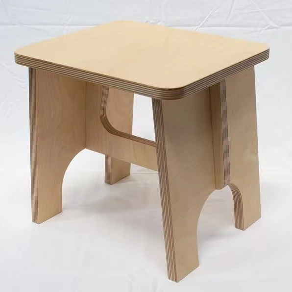 

&cHigh Quality Simple Modern Original Wood Color Wooden Kids Cabinet Multifunctional Low Stool Children Step Stool