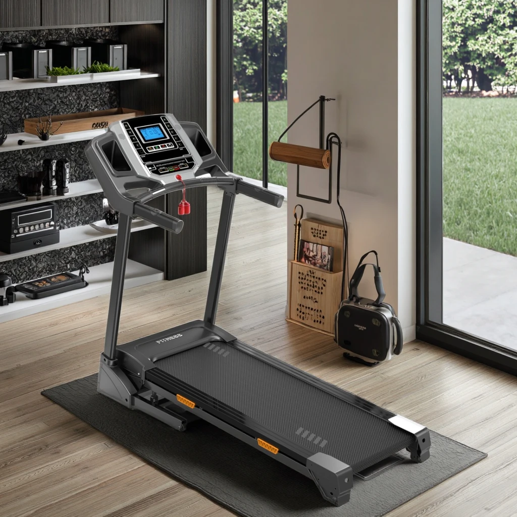 High Safety Level Gym Treadmill Machine 1-18 KM/H Foldable Treadmill for Home with Time,Speed,Distance,Calories,Pulse Display
