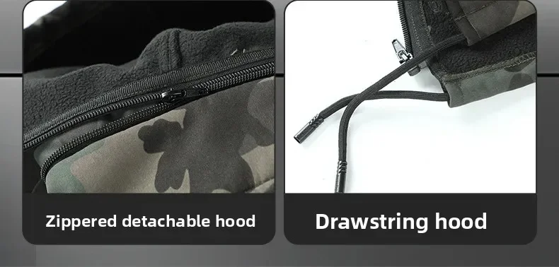 Wasserdichtes Herren-Arbeitskleidungsset mit warmem Faltenfutter für Herbst- und Winter-Outdoor-Radfahren, langlebiges Set für Herren-Winterset – Detail 11