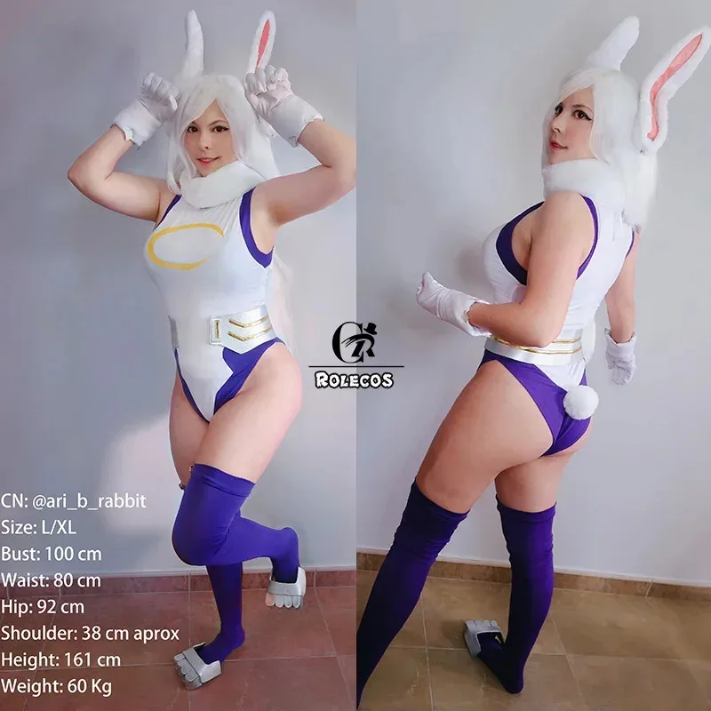 

dd12ROLECOS MHA костюм кролика герой Miruko сексуальный комбинезон BNHA Bunny Girl косплей комбинезон костюм