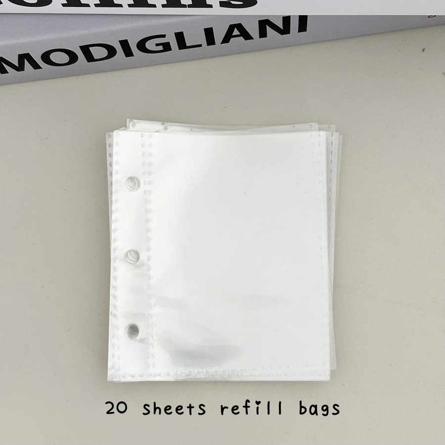 SKYSONIC Neuankömmling 3-Ring-Reißverschluss-Sammelbuch, 20 Nachfüllhüllen, DIY-Foto-Organizer-Buch, Mini-3-Zoll-Fotoalbum – Detail 13