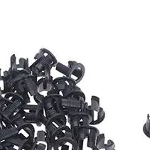 50 قطعة 3 مللي متر/5 مللي متر حاملات LED بلاستيكية مقاطع-حواف يتصاعد حالات العلب الأسود