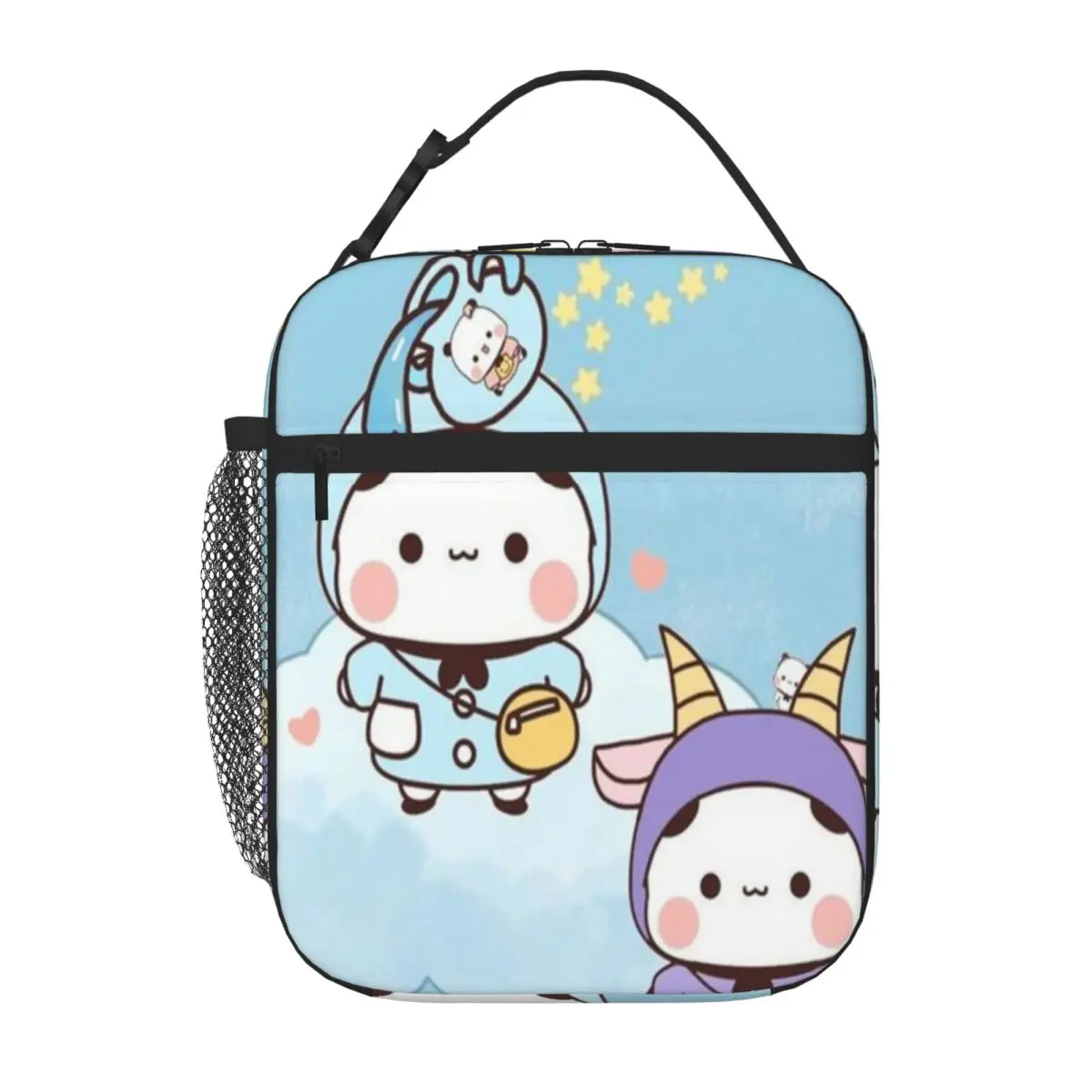 Bestselling Cute Bubu Is Flying In The Cloud Solid Color Neoprene Lunch Bag Weekend Getaway Thermal Tote