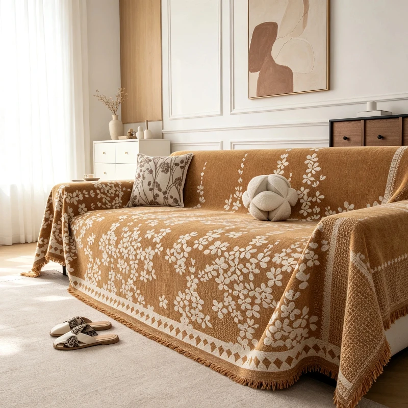 Thickened Sofa Towel For Living Room Holiday Decoration Sofa Cover Dust-Proof And Cat Scratch Proof Sofa Cushion Blanket