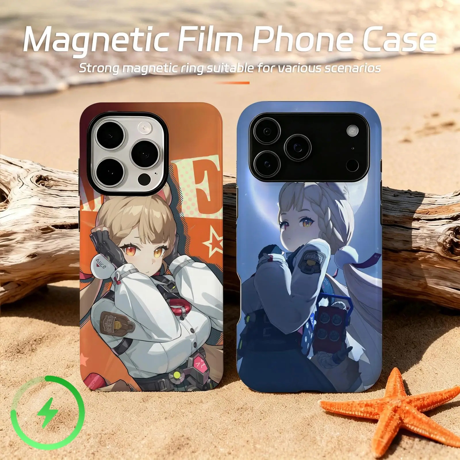 

Zenless Zone Zero Alice Phone Case For iPhone17 16 16e 15 14 13 12Plus Pro Max Glossy Magnetic Film Case