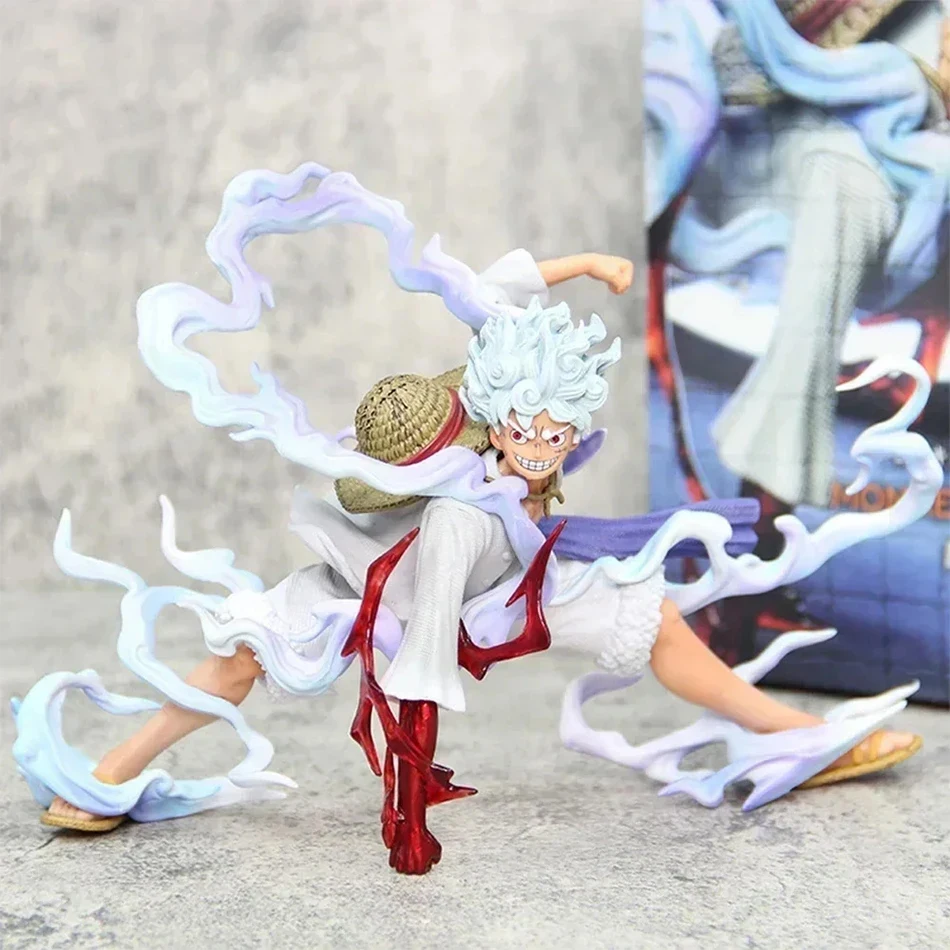 En stock: Figura de acción de 18 cm de One Piece, Dios del Sol Nica Luffy en 5ta marcha, modelo coleccionable, decoración, juguete, regalo, ¡oferta!