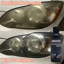 Car Headlight Restoration Polishing Kits Headlamp Scratch Remover Repair Cleaning Paste Remove Oxidation Headlight Polish Liquid