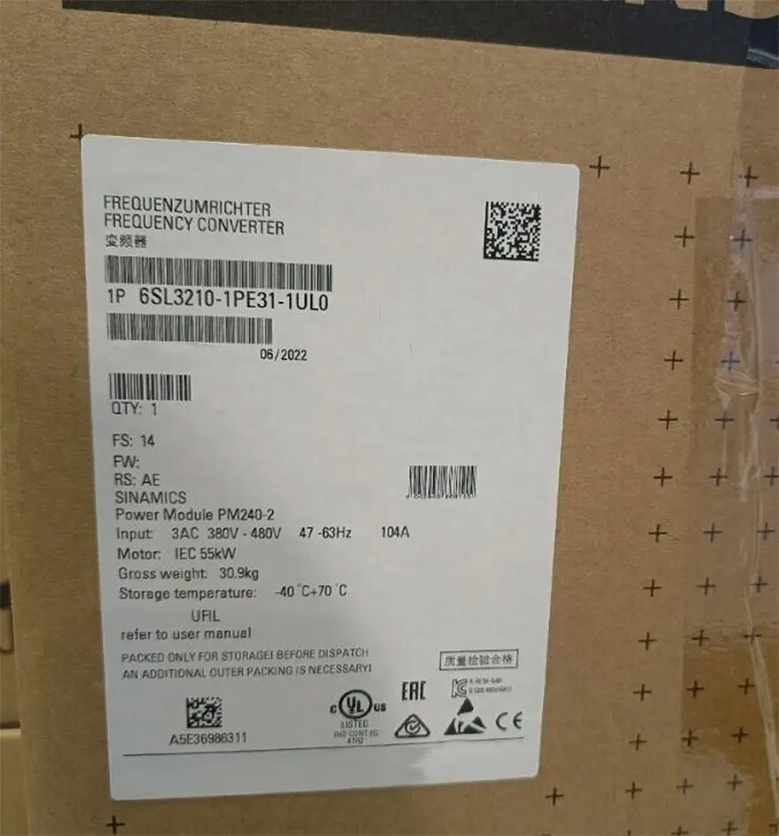 Brand New 6SL3210-1PE31-1UL0  6SL3210-1PE31-5UL0 6SL3210-1PE31-8UL0 6SL3210-1PE32-1UL0 6SL3210-1PE32-5UL0 One Year Warranty