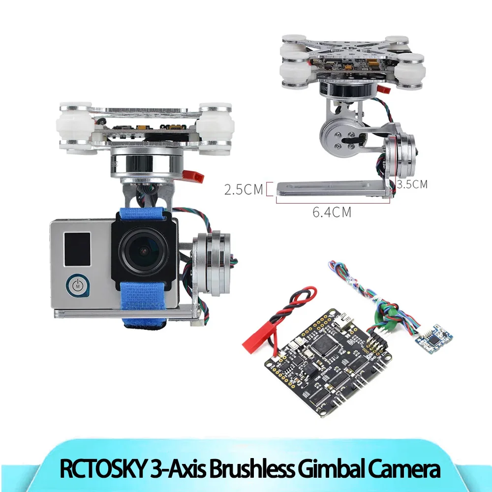 

B-CUBE 3-Axis Brushless Gimbal Camera Mount 32bit Storm32 Controller Broad For Gopro3/Gopro4/SJ4000/FPV Drone
