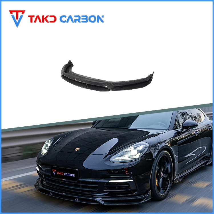 

TAKD Carbon Brand Factory Direct Hot Sale 100% Dry Carbon Fiber Material Front Lip Diffuser for Porsches Panamera 971 2017-2022