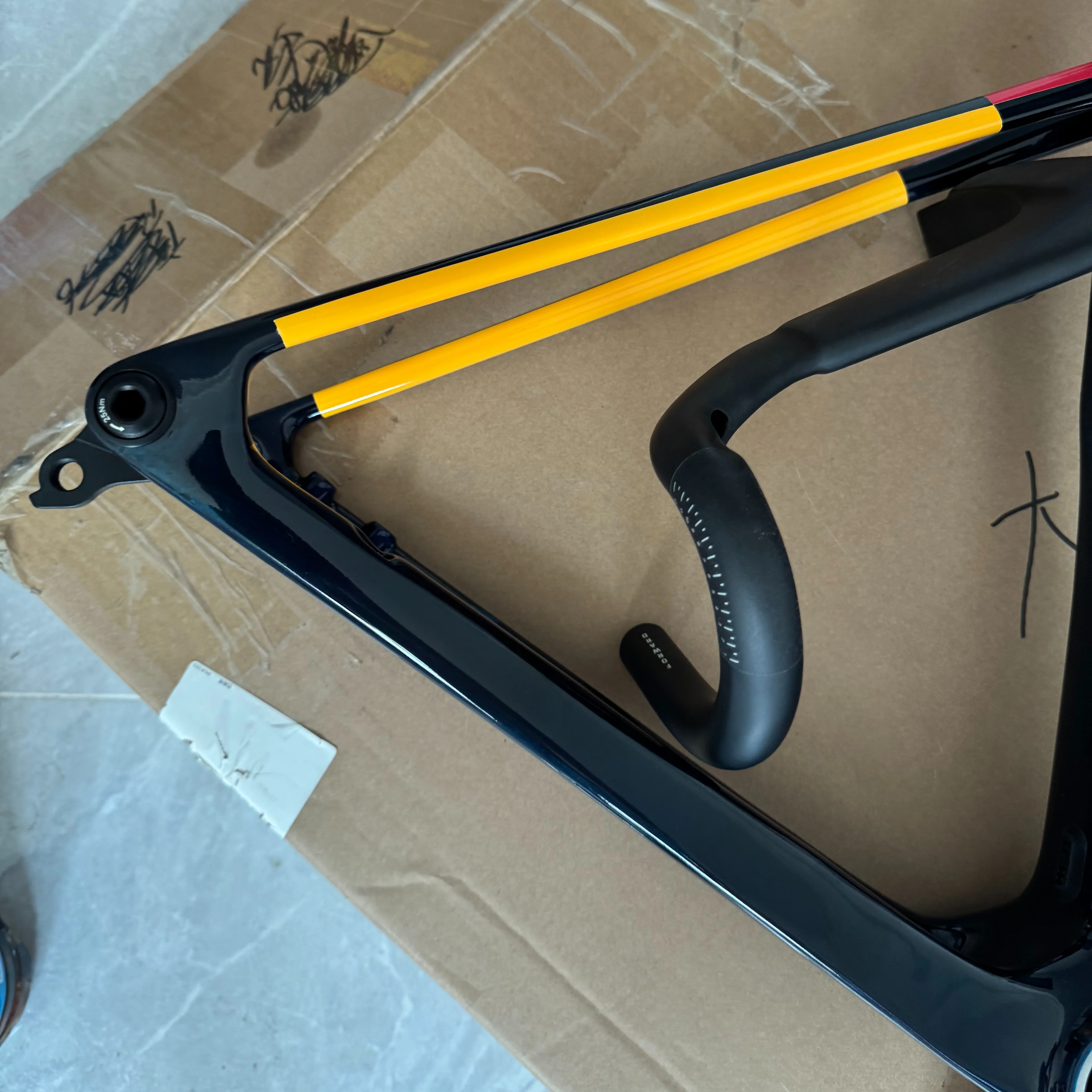 مخفي كامل ألياف الكربون الطريق الدراجة Slr8 الإطار من خلال المحور قرص الفرامل لون مخصص #4