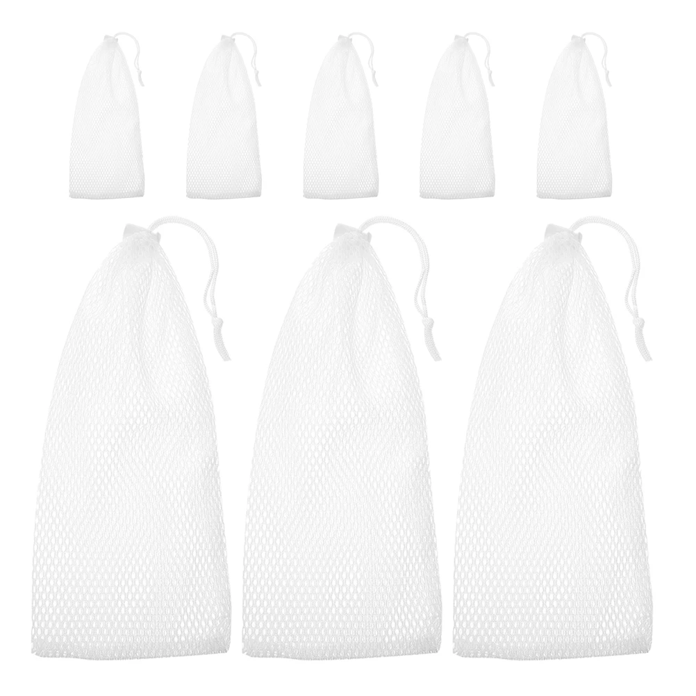

8Pcs Birds Feeder Socks Hanging Mesh Bags Polyester Tear Resistant Drawstring Feeding Net Bags for Finch Sack Outdoor Feeding