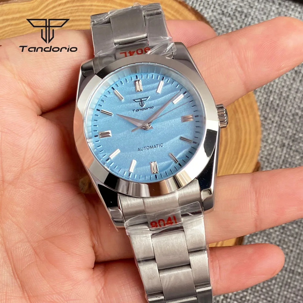 Tandorio Mechanical Automatic 36mm/39mm Men's Watch Sand Dial Sapphire Crystal Wristwatch Miyota 8215 PT5000 Movt Glide Clasp