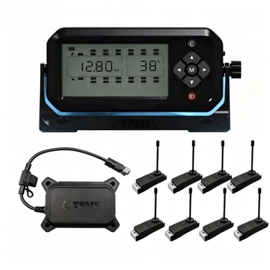 

8 Wheels Truck TPMS Tire Pressure Monitoring System Sensor High Pressure Alert Wireless System for Commercial Fleet