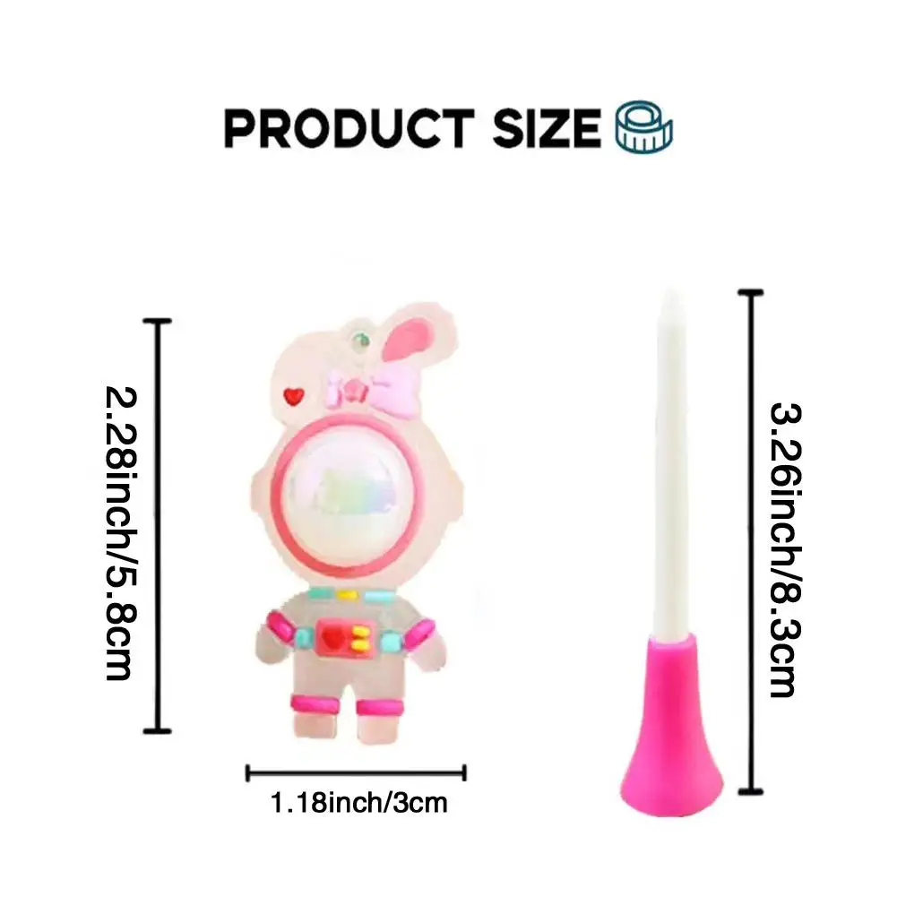 1PC Golf Tees With Glowing Light Cute Cartoon Doll Prevent Loss Golf Ball Holder Outdoor Golf Training Accessories