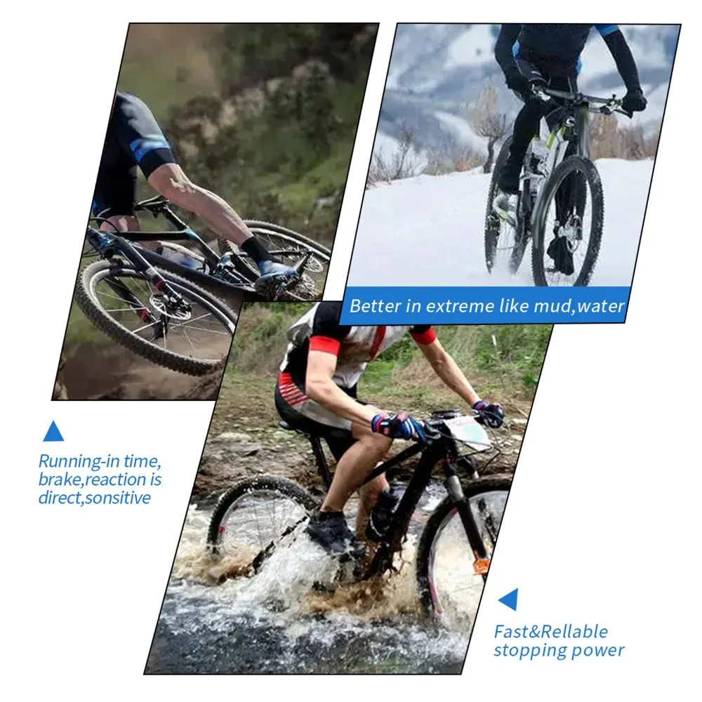 

2 комплекта полуметаллических дисковых тормозных колодок для велосипедов, высокопроизводительные черные тормозные колодки, комплект для замены, простая установка для TONGLI