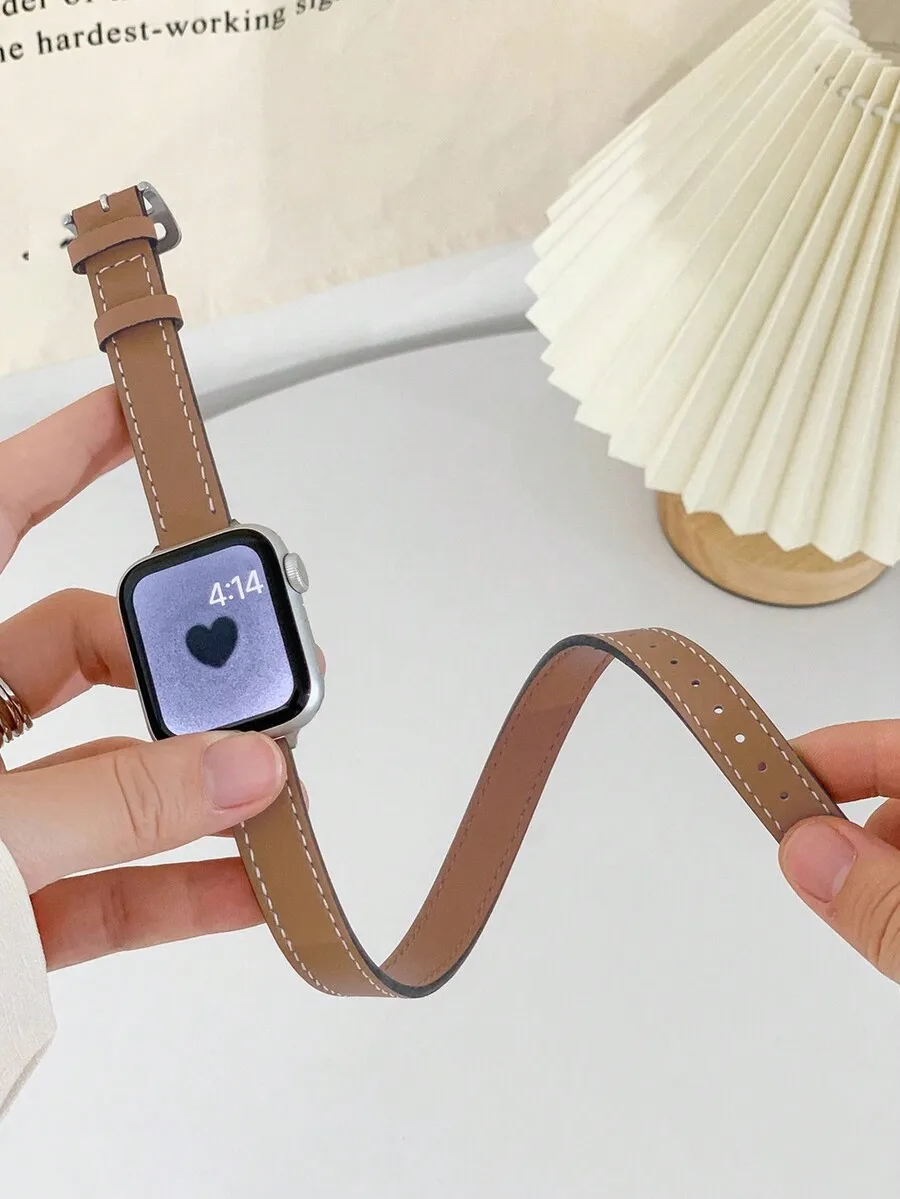 Huastonband Compatible With Apple Watch Bands For Women 40mm 41mm 42mm 44mm 45mm 49mm 38mm Fashionable Brand Gray Double-Wrap