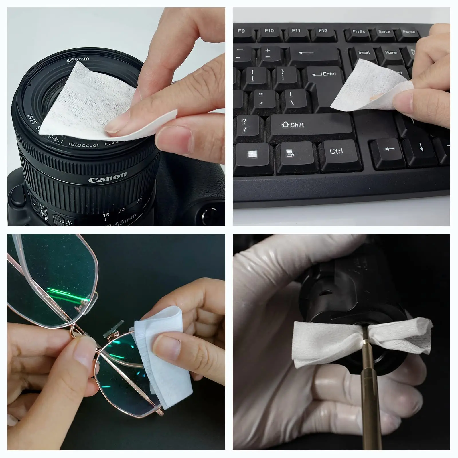 Gun Cleaning Patches Lint Free 200Pcs Cloth Patches Cleaning Cotton Cloth for Rifles Handguns Shotguns Gun Accessories 5x5cm