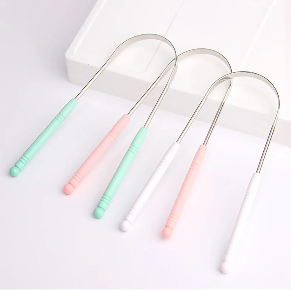 

Скребок для языка из нержавеющей стали, 3 цвета