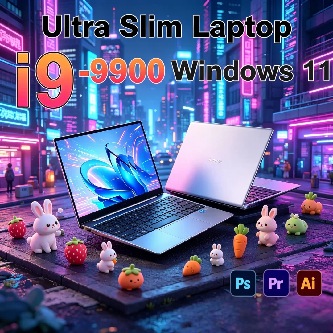 

2026 Dapper New 15.6 Laptop Intel Core I9-9900 32GB 2TB Gaming PC Novate Ultra Slim Compact Study Computer PC Windows 11