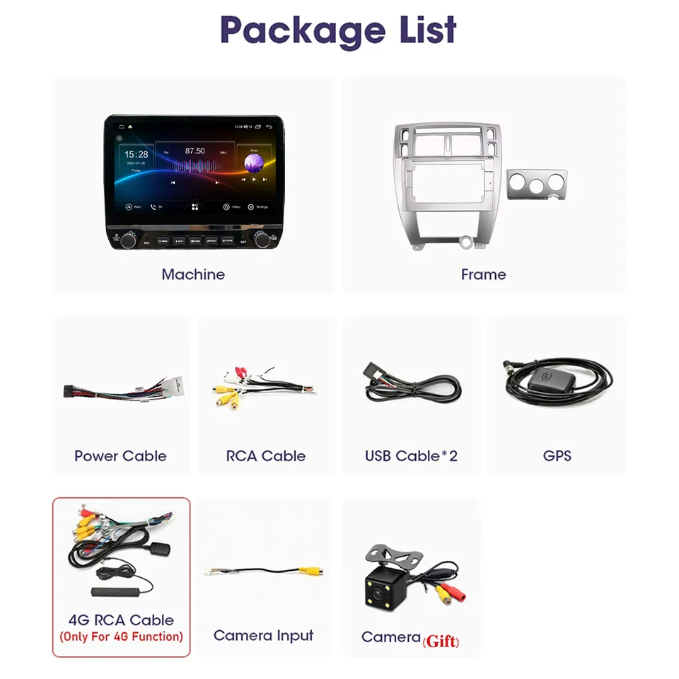 For Hyundai Tucson 2004 - 2009 Car Radio Stereo Multimedia Video DVD Player GPS Navigation Carplay Auto car intelligent systems