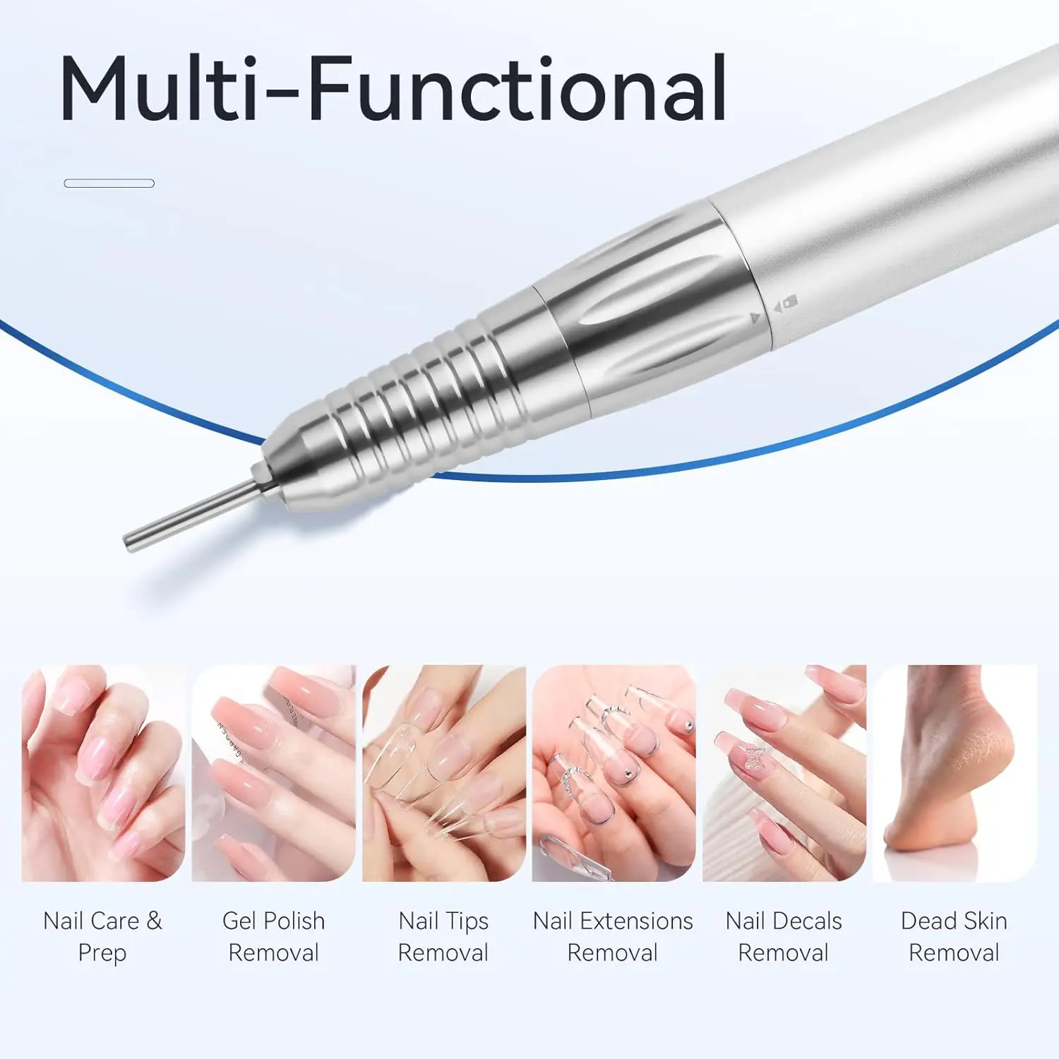 Trapano Elettrico Ricaricabile per Unghie 35000 RPM, Strumento Professionale per Manicure, Ricambio per Lima Elettrica