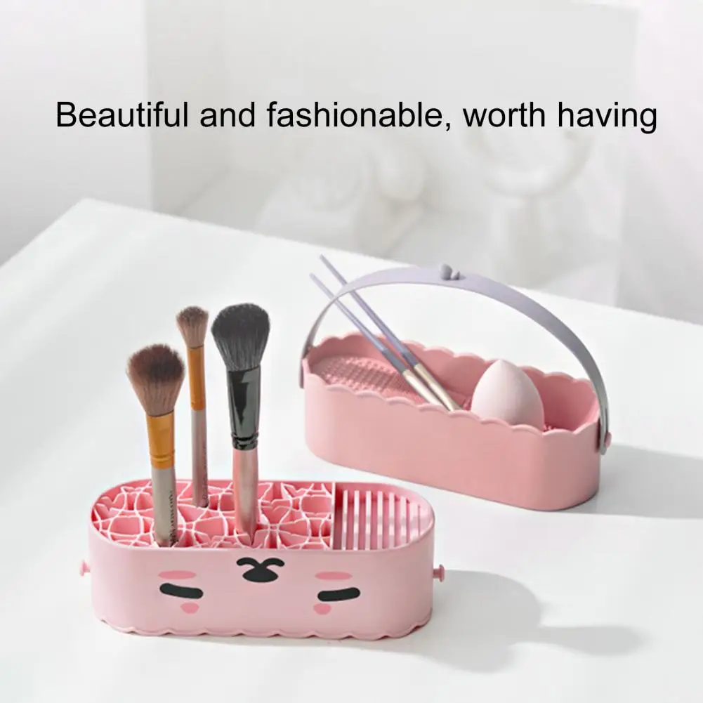 Makeup Brush Cleaner Suspension Drying Rack Dry Makeup Brush Holder Makeup Sponge Powder Puff Cleaning Bowl