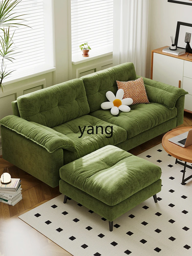 

LH small apartment living room fabric sofa bed folding dual-purpose simple modern rental apartment