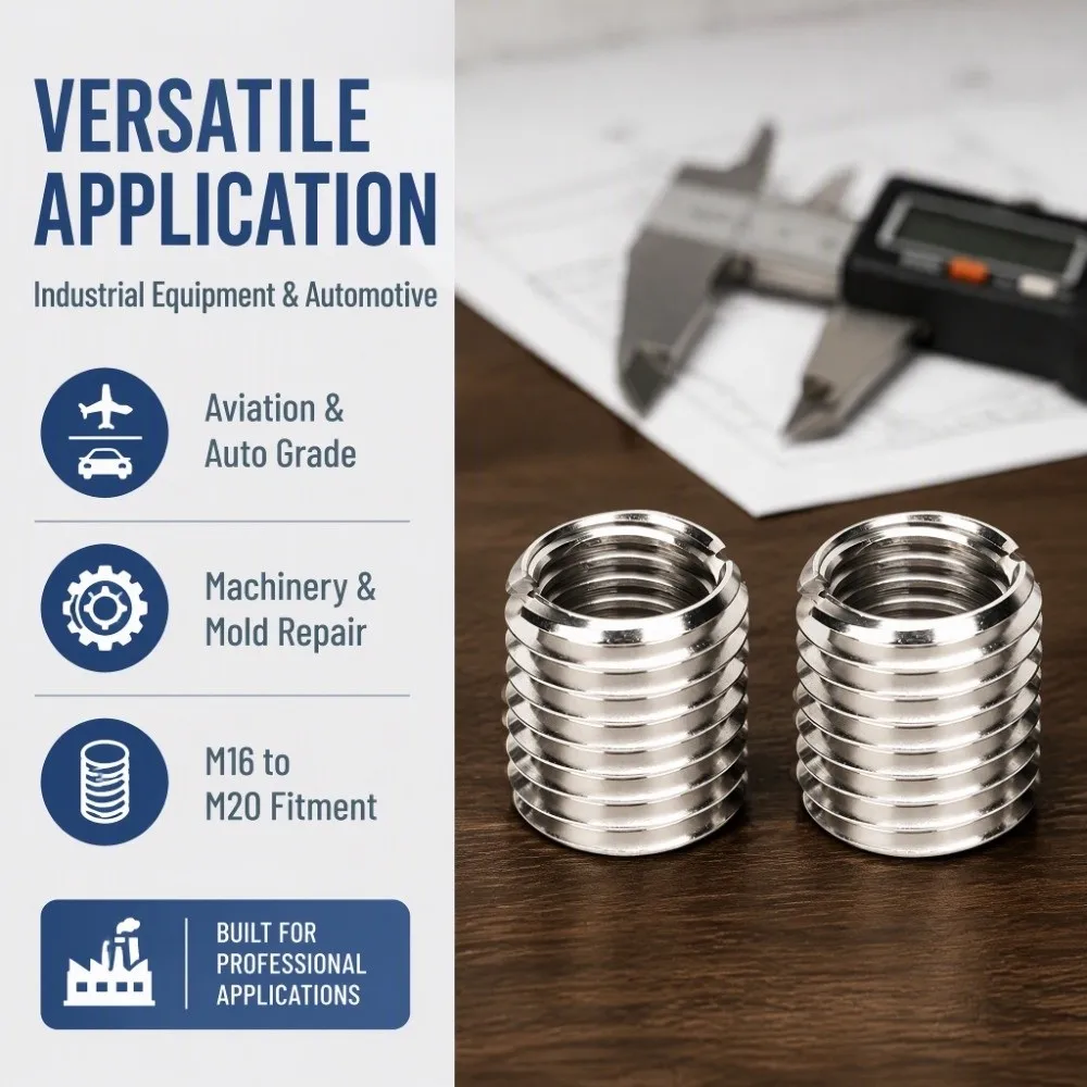2pcs Versatile Durable Thread Adapters Sleeve Sturdy Practical Reducing Nut Insert Threaded Insert Fastener For Softwood
